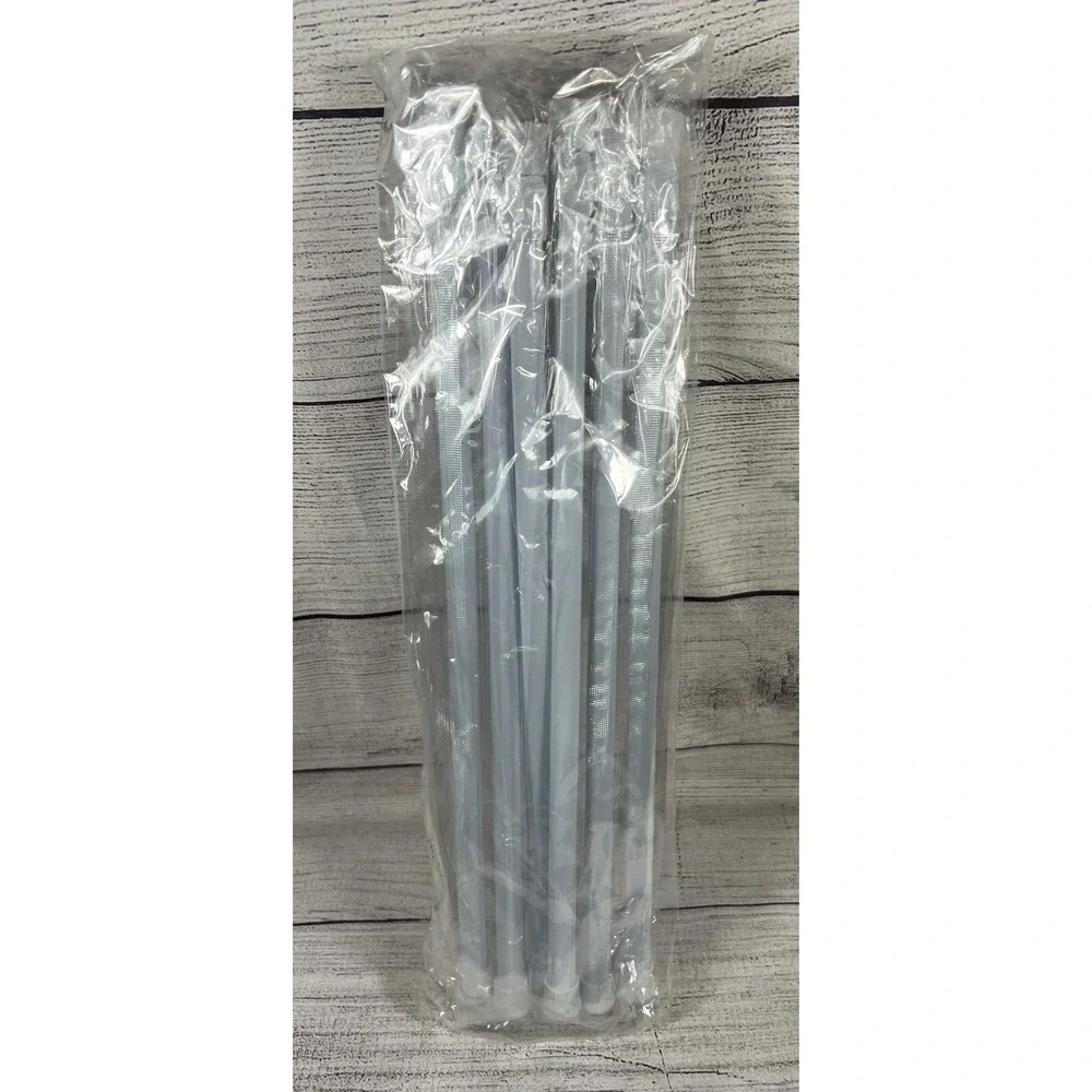 NWT Adjustable Tension Rods Set Of 6 White 15.75